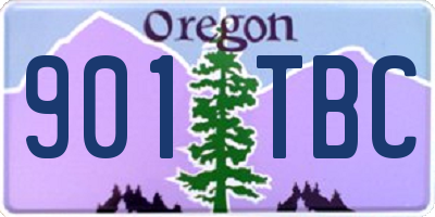 OR license plate 901TBC