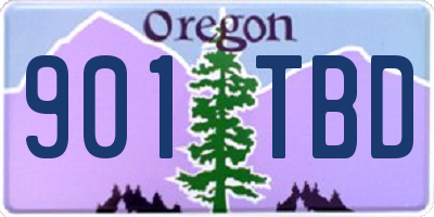 OR license plate 901TBD