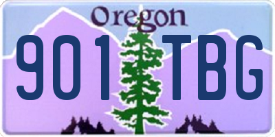 OR license plate 901TBG
