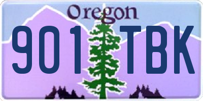 OR license plate 901TBK