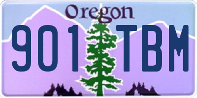 OR license plate 901TBM