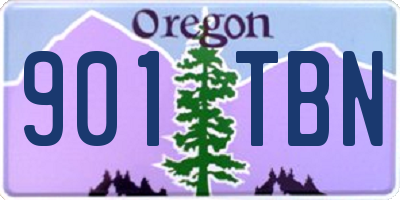 OR license plate 901TBN