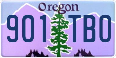 OR license plate 901TBO