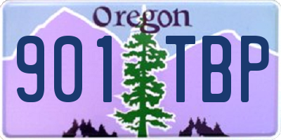 OR license plate 901TBP