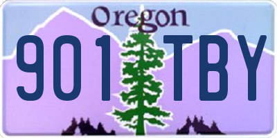 OR license plate 901TBY