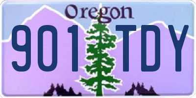 OR license plate 901TDY