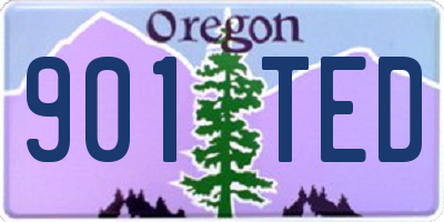 OR license plate 901TED