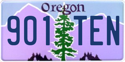 OR license plate 901TEN