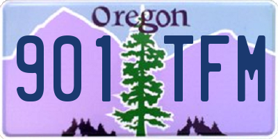OR license plate 901TFM