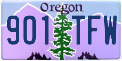 OR license plate 901TFW