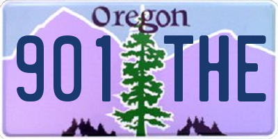 OR license plate 901THE