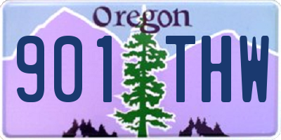 OR license plate 901THW