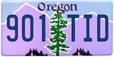OR license plate 901TID