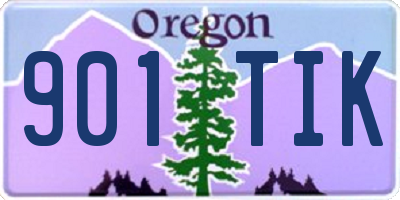 OR license plate 901TIK