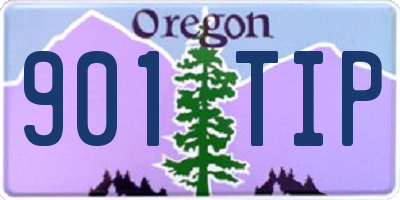 OR license plate 901TIP
