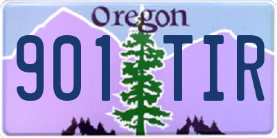 OR license plate 901TIR