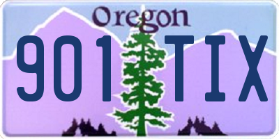 OR license plate 901TIX