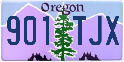 OR license plate 901TJX
