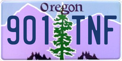 OR license plate 901TNF