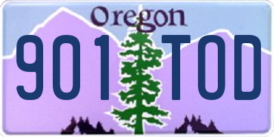 OR license plate 901TOD