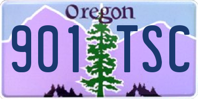 OR license plate 901TSC