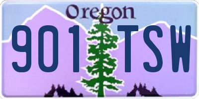 OR license plate 901TSW