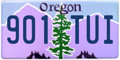 OR license plate 901TUI