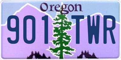 OR license plate 901TWR