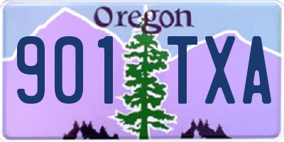OR license plate 901TXA