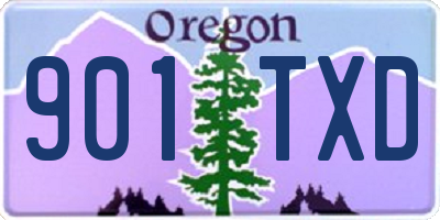 OR license plate 901TXD