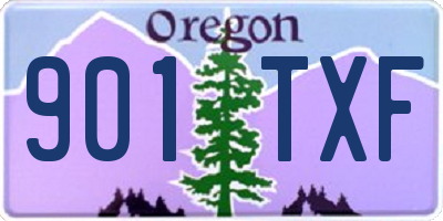 OR license plate 901TXF