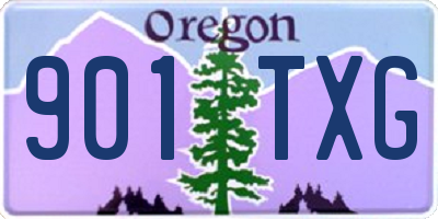 OR license plate 901TXG