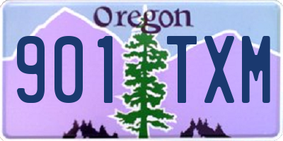 OR license plate 901TXM