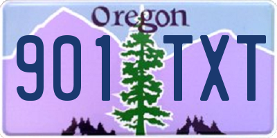 OR license plate 901TXT