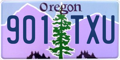 OR license plate 901TXU