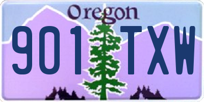 OR license plate 901TXW