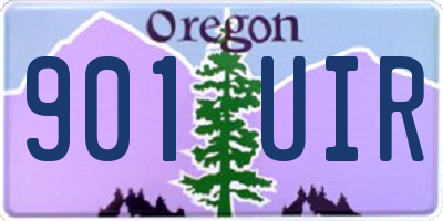 OR license plate 901UIR