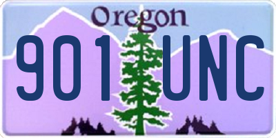 OR license plate 901UNC