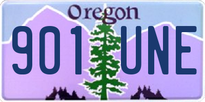 OR license plate 901UNE