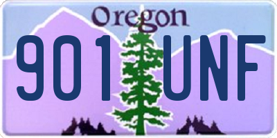 OR license plate 901UNF