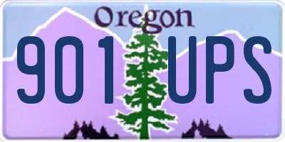 OR license plate 901UPS