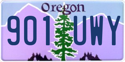 OR license plate 901UWY