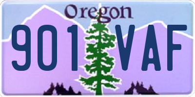 OR license plate 901VAF