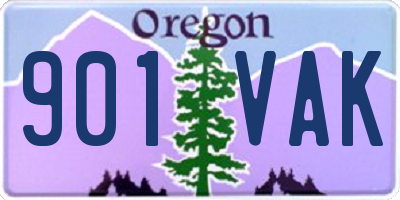 OR license plate 901VAK