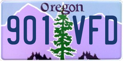 OR license plate 901VFD