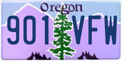 OR license plate 901VFW