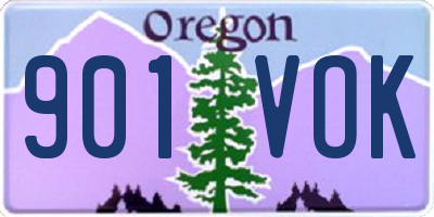 OR license plate 901VOK