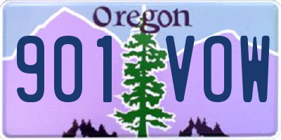 OR license plate 901VOW