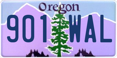 OR license plate 901WAL