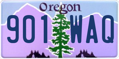 OR license plate 901WAQ